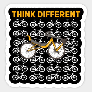 Recumbent Bike Think Different Sticker